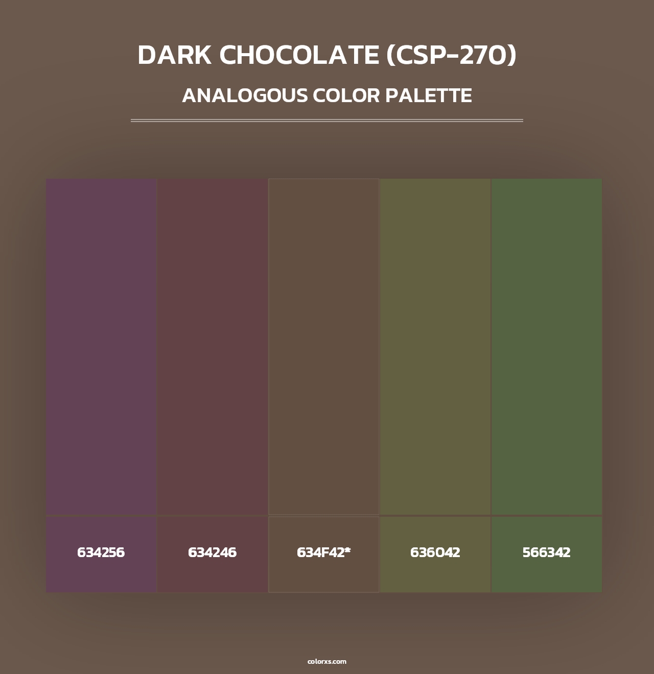 Dark Chocolate (CSP-270) - Analogous Color Palette