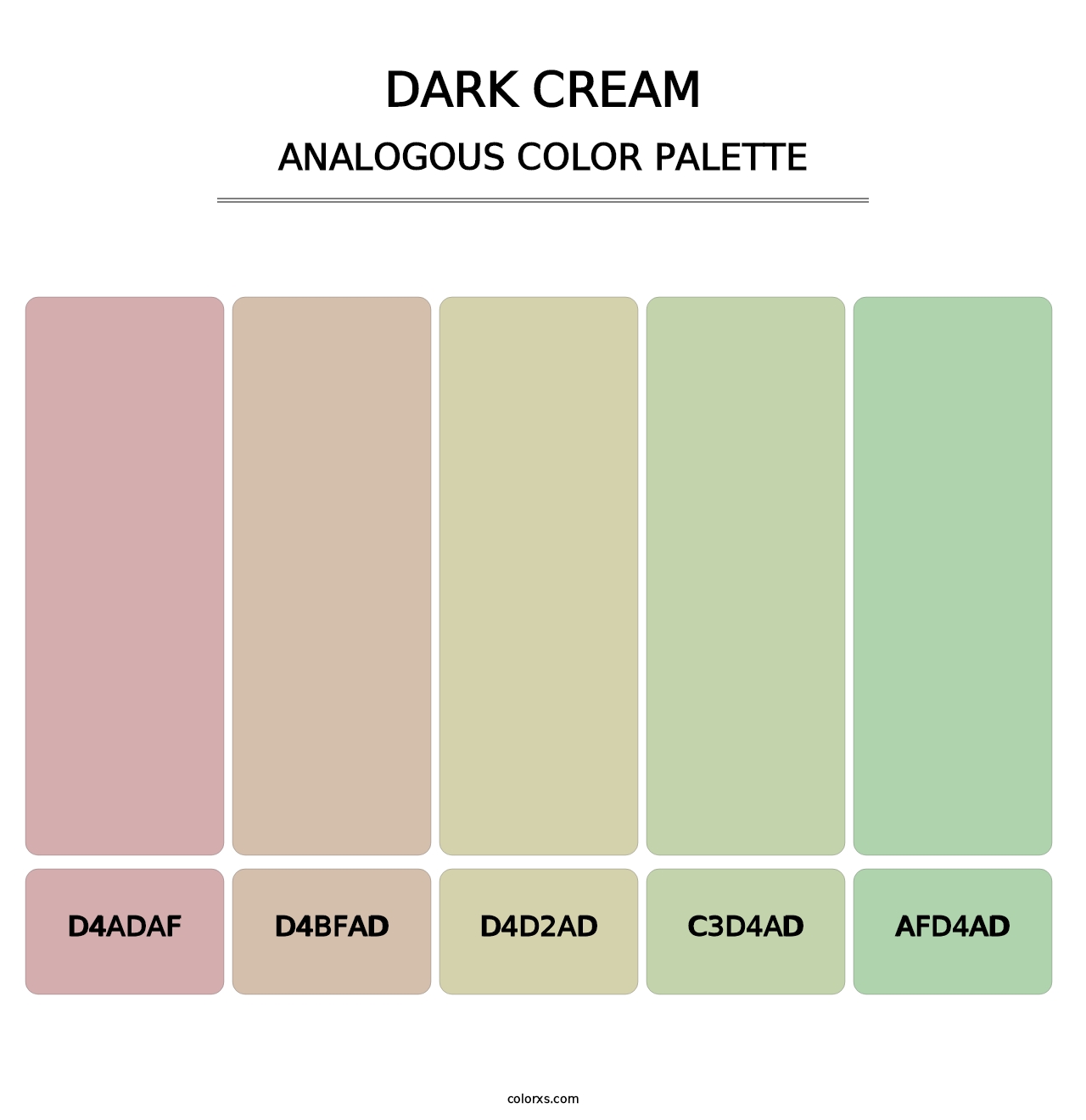 Dark Cream - Analogous Color Palette