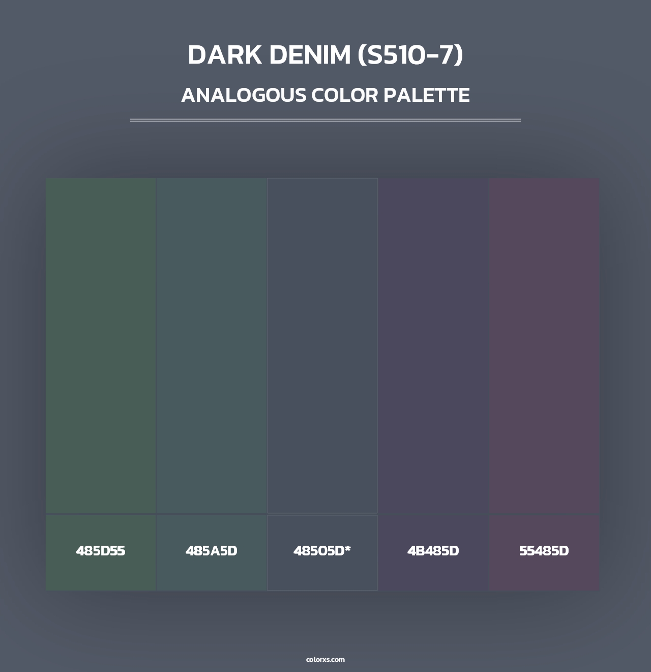 Dark Denim (S510-7) - Analogous Color Palette