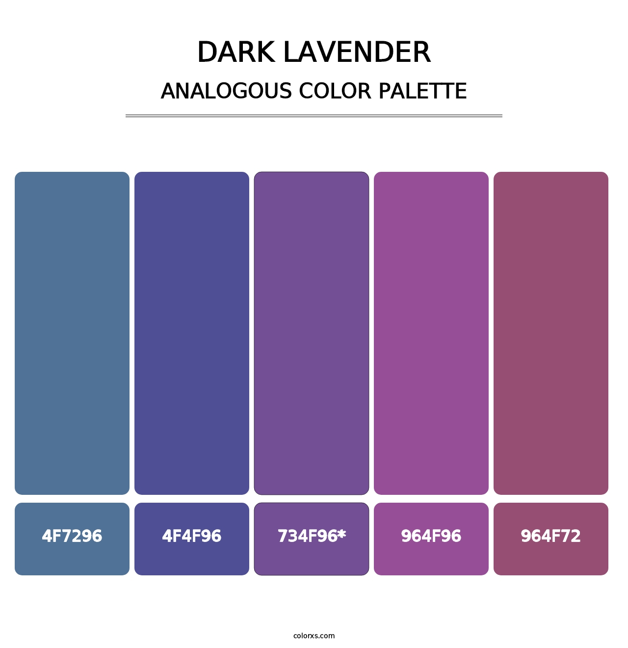 Dark Lavender - Analogous Color Palette
