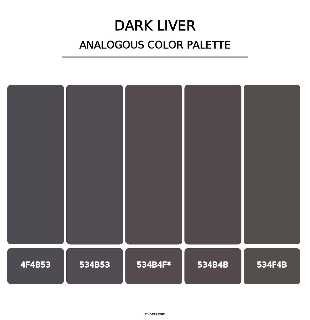 Dark Liver - Analogous Color Palette