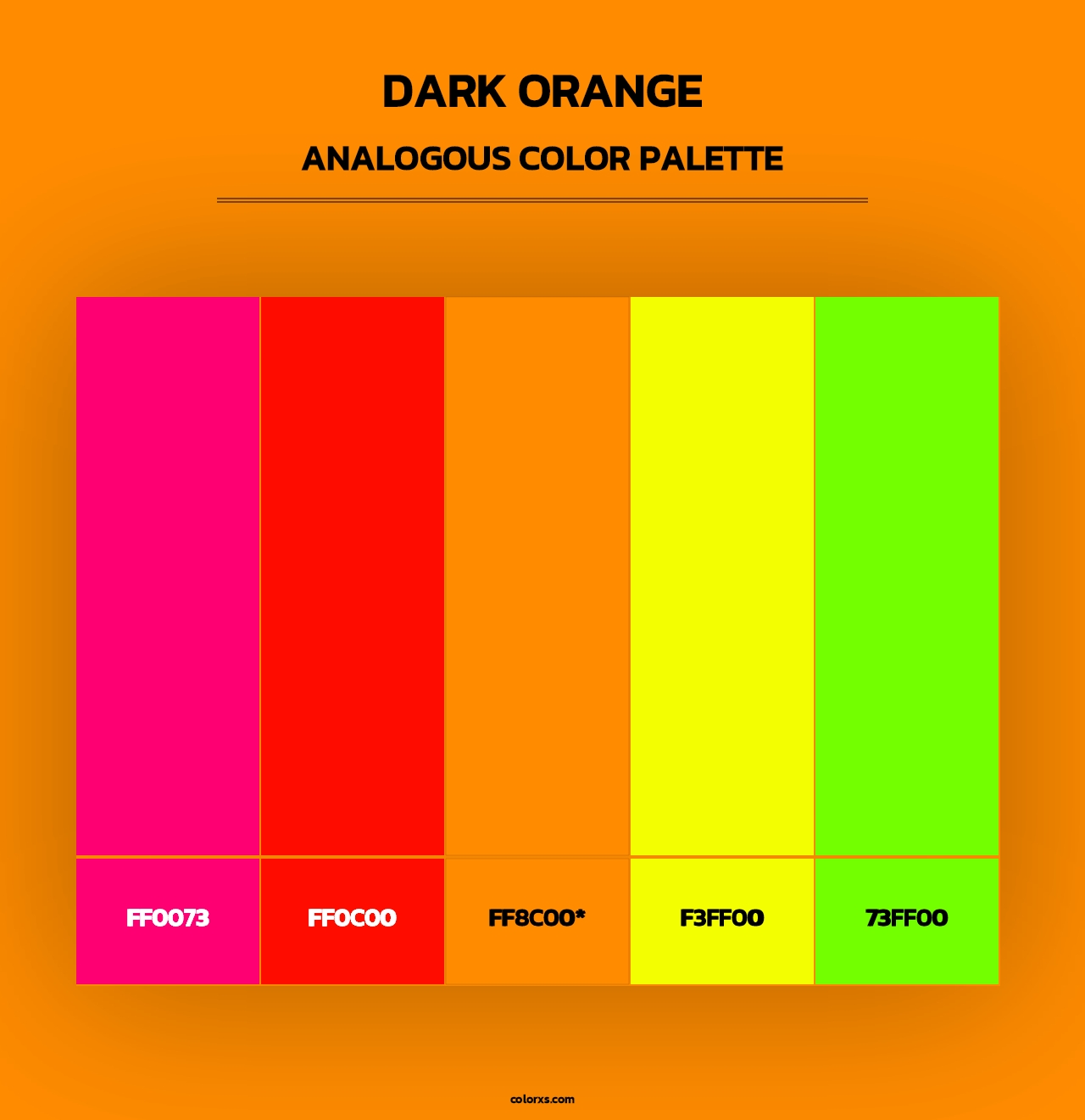 Dark Orange - Analogous Color Palette