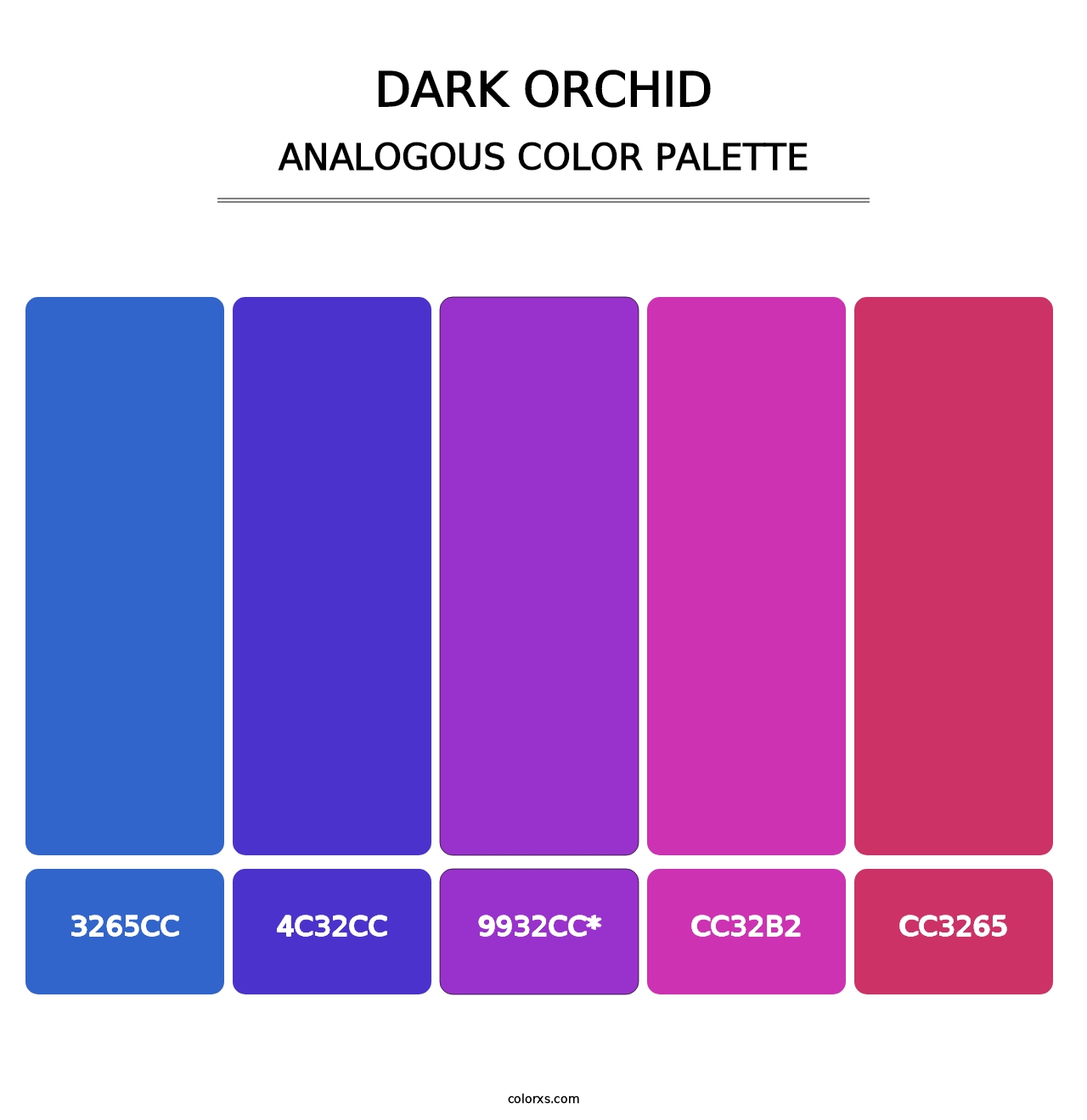 Dark Orchid - Analogous Color Palette