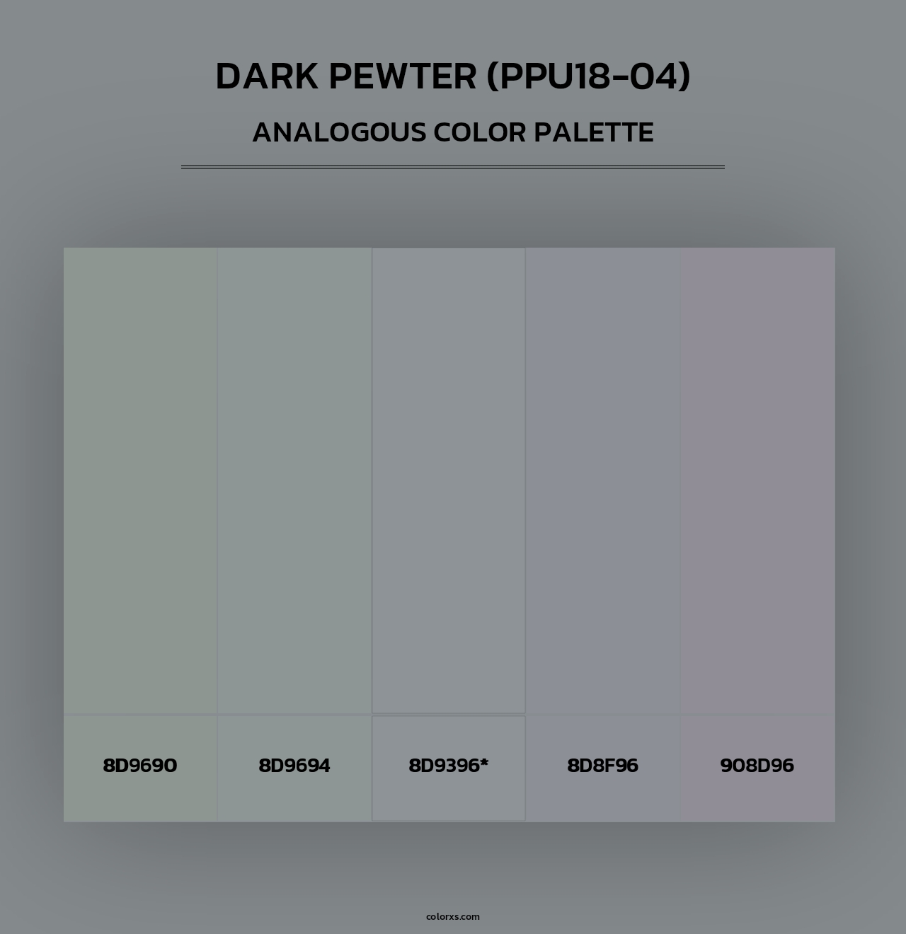 Dark Pewter (PPU18-04) - Analogous Color Palette