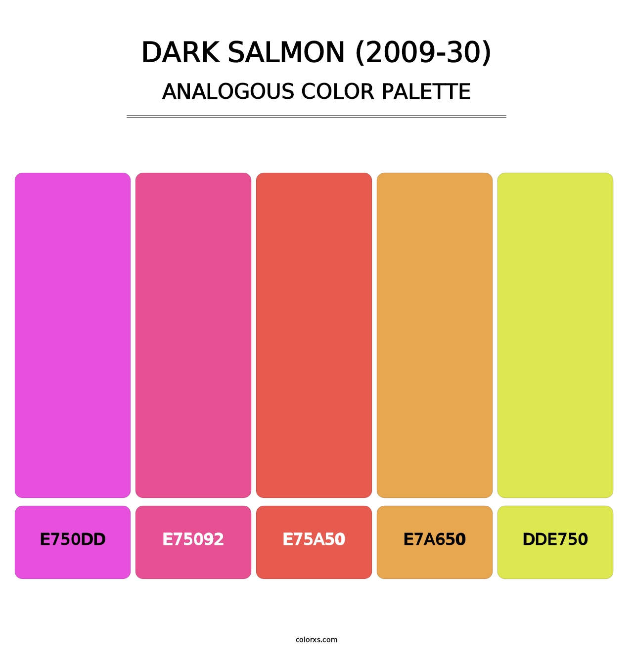 Dark Salmon (2009-30) - Analogous Color Palette