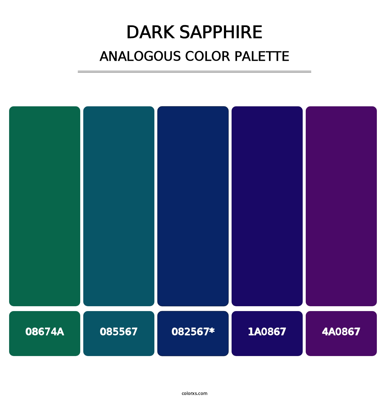 Dark Sapphire - Analogous Color Palette