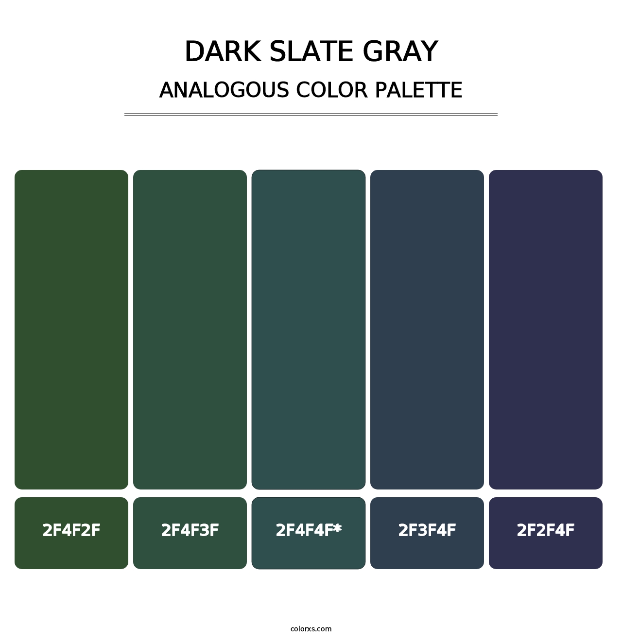 Dark Slate Gray - Analogous Color Palette