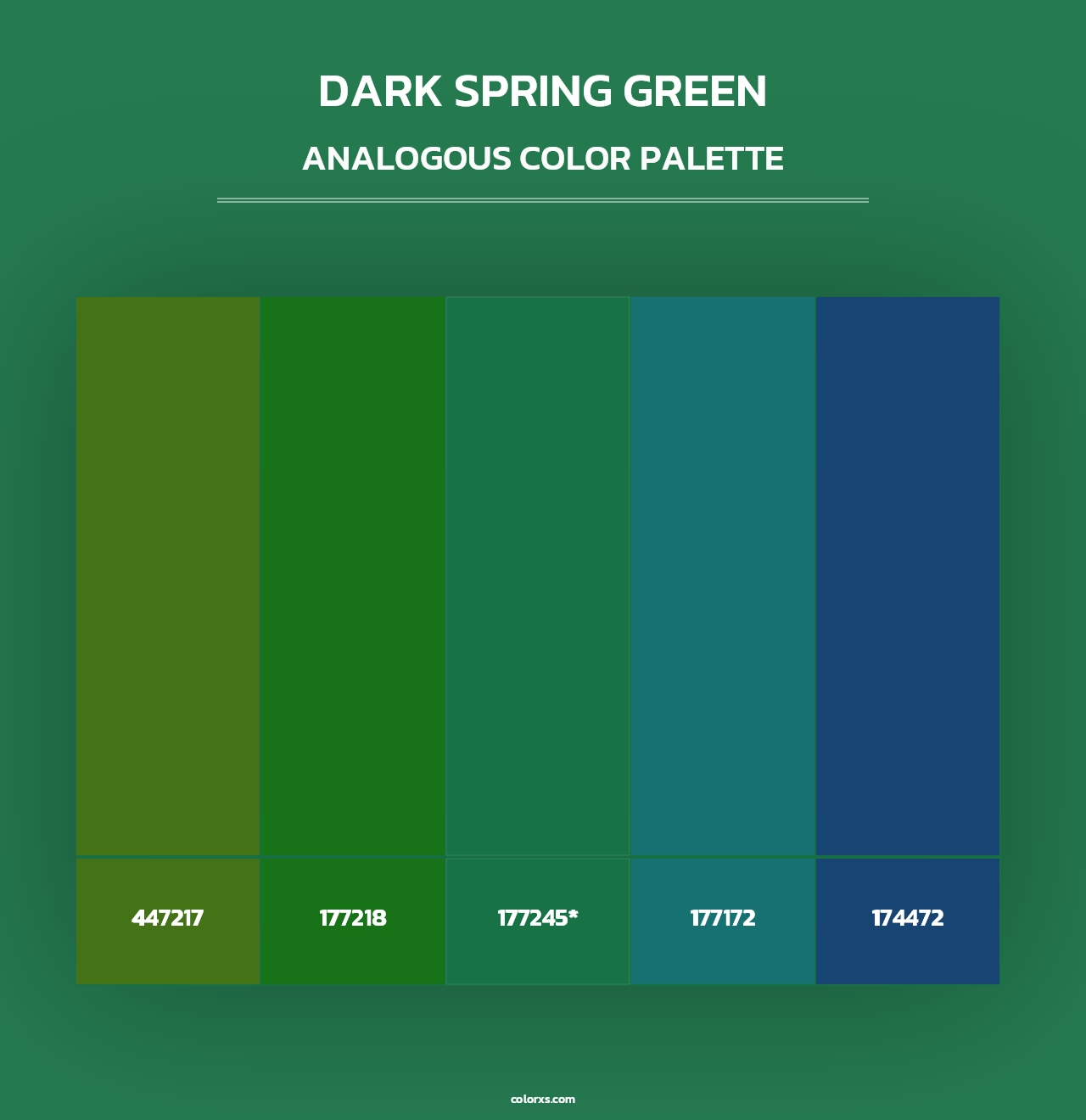Dark Spring Green - Analogous Color Palette