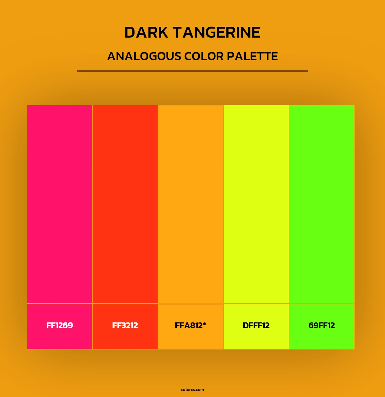 Dark Tangerine - Analogous Color Palette