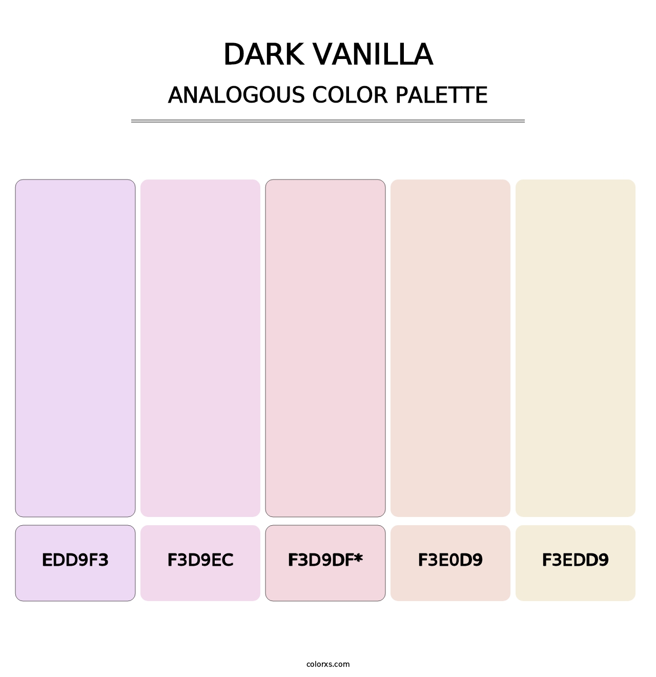 Dark Vanilla - Analogous Color Palette