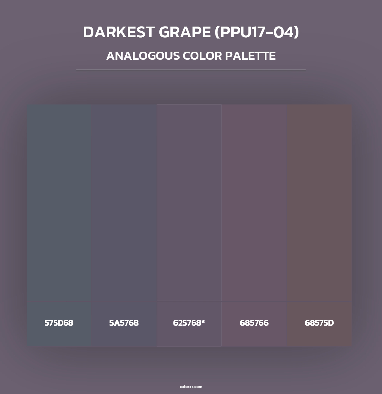 Darkest Grape (PPU17-04) - Analogous Color Palette