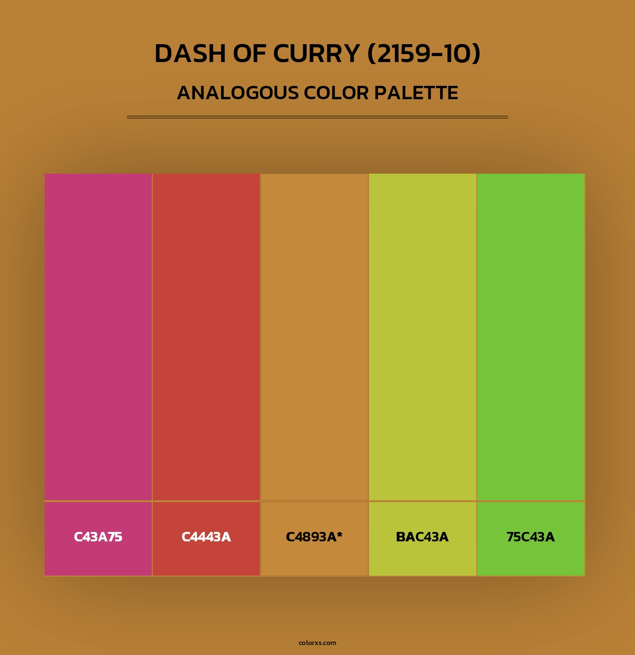 Dash of Curry (2159-10) - Analogous Color Palette