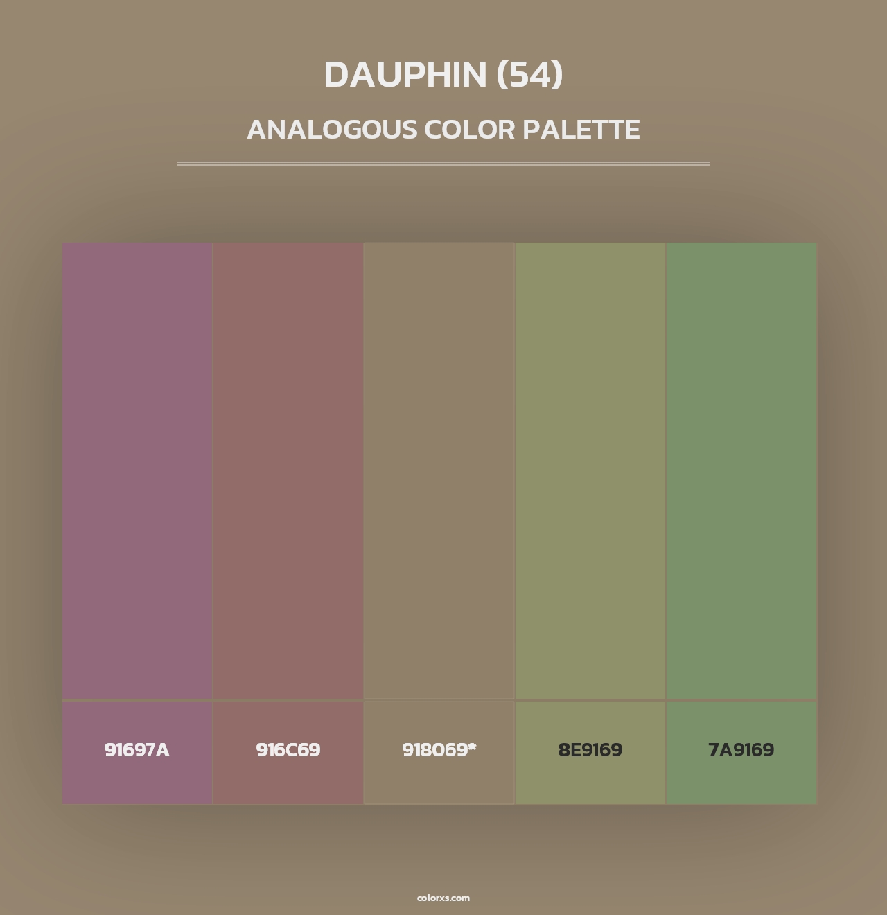 Dauphin (54) - Analogous Color Palette