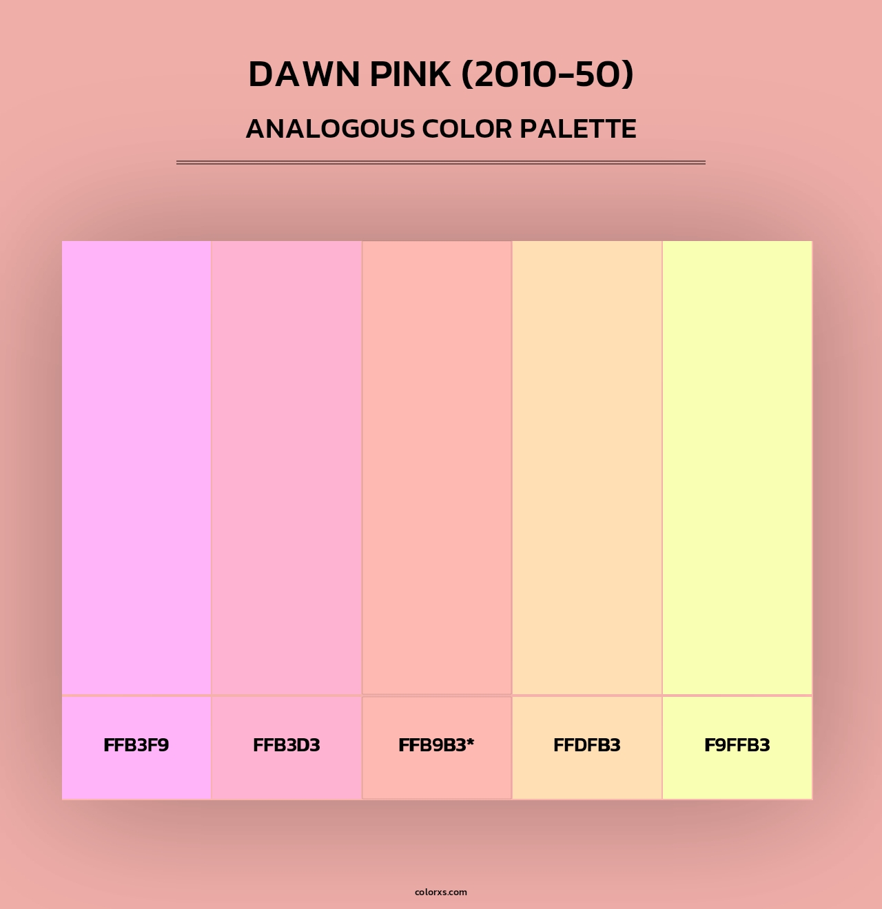 Dawn Pink (2010-50) - Analogous Color Palette
