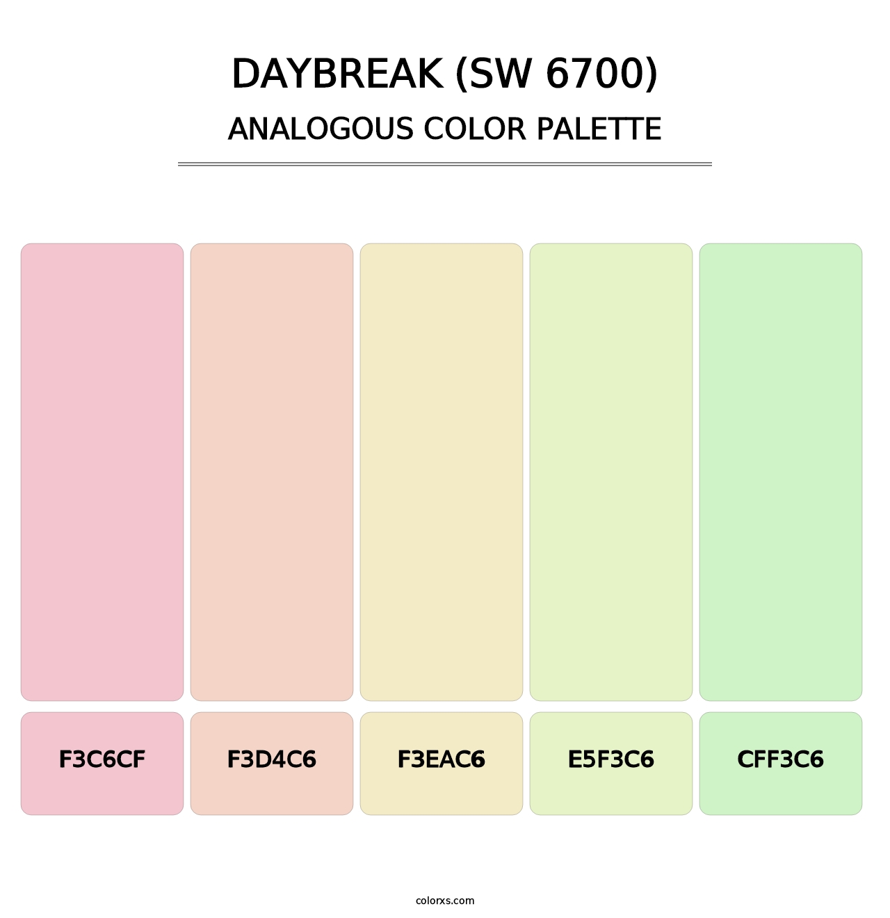 Daybreak (SW 6700) - Analogous Color Palette