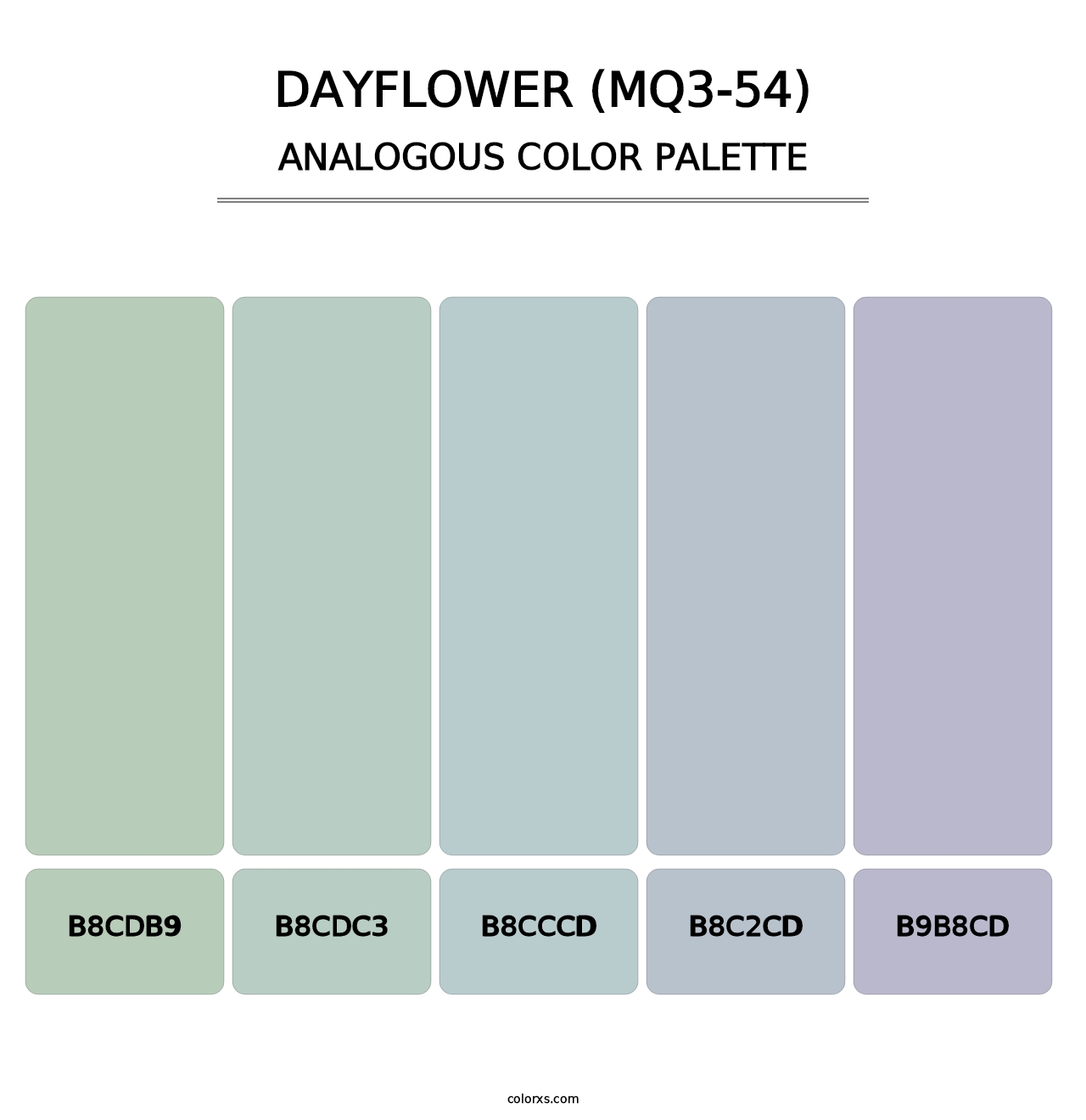 Dayflower (MQ3-54) - Analogous Color Palette