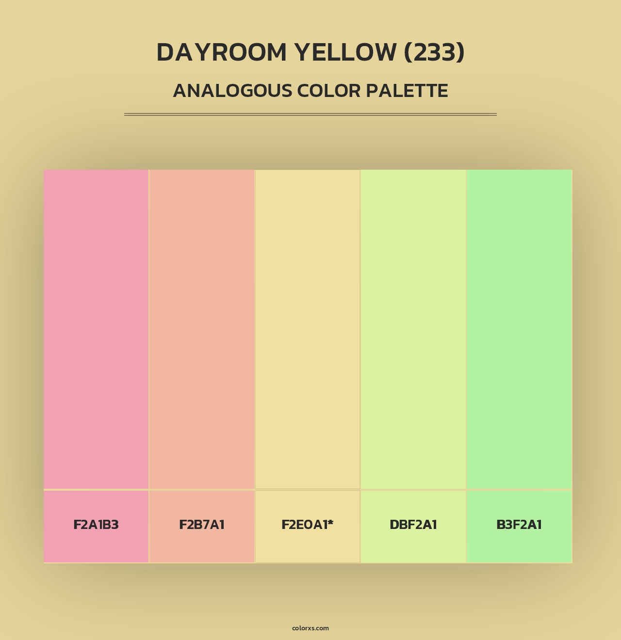 Dayroom Yellow (233) - Analogous Color Palette