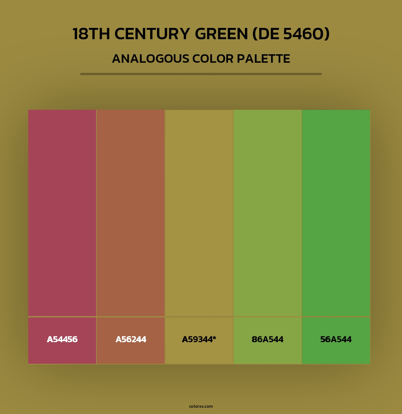 18th Century Green (DE 5460) - Analogous Color Palette