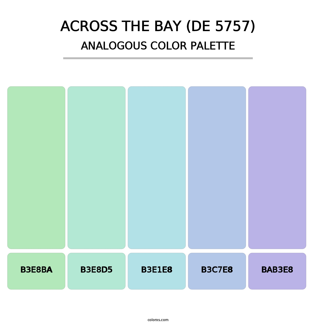 Across the Bay (DE 5757) - Analogous Color Palette