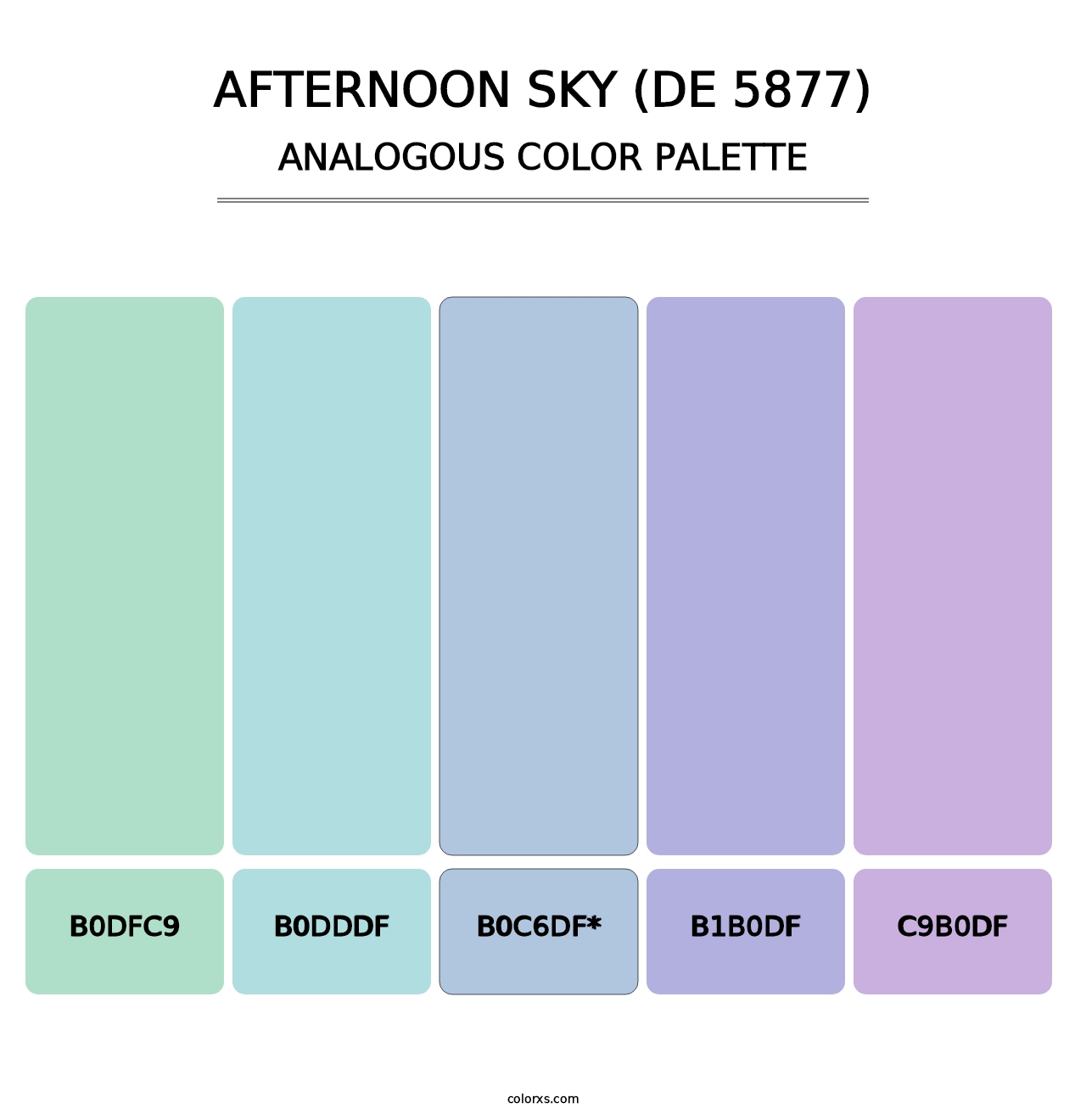 Afternoon Sky (DE 5877) - Analogous Color Palette