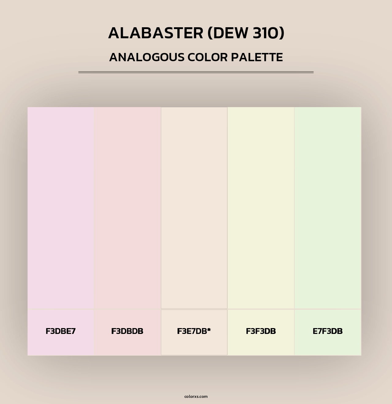 Alabaster (DEW 310) - Analogous Color Palette