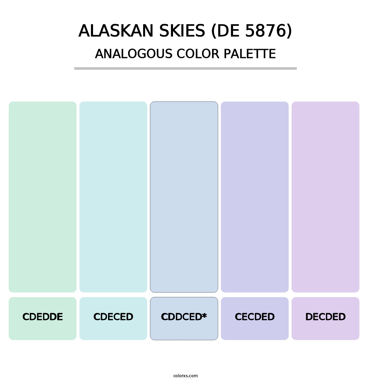 Alaskan Skies (DE 5876) - Analogous Color Palette