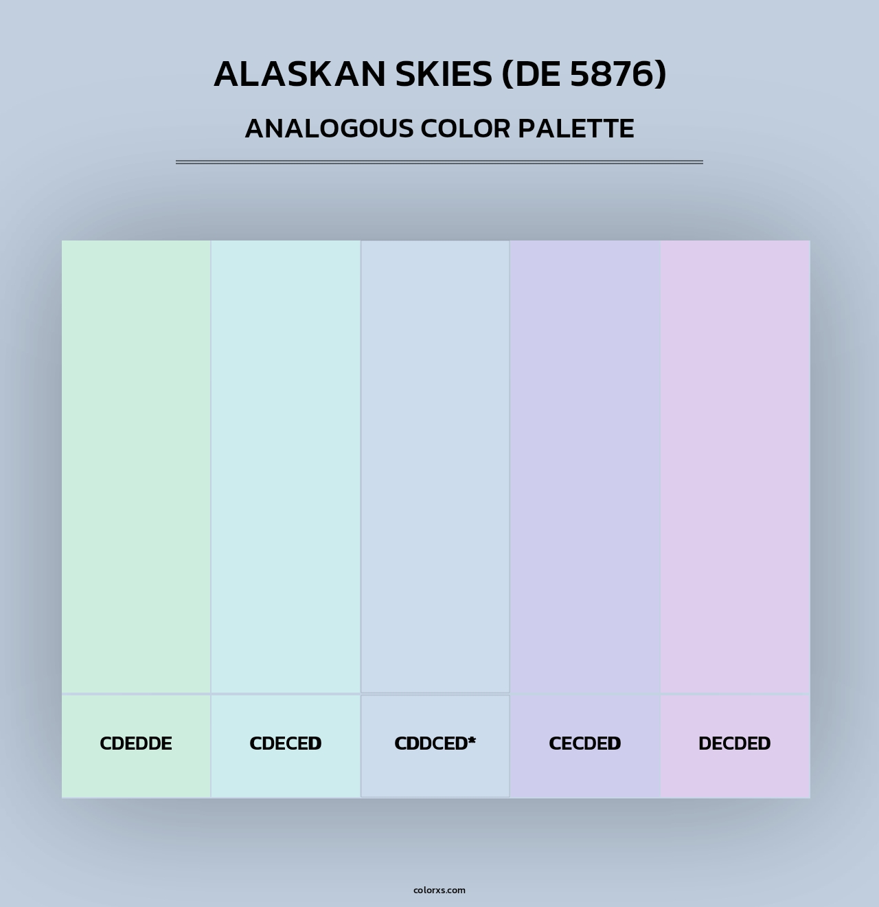 Alaskan Skies (DE 5876) - Analogous Color Palette