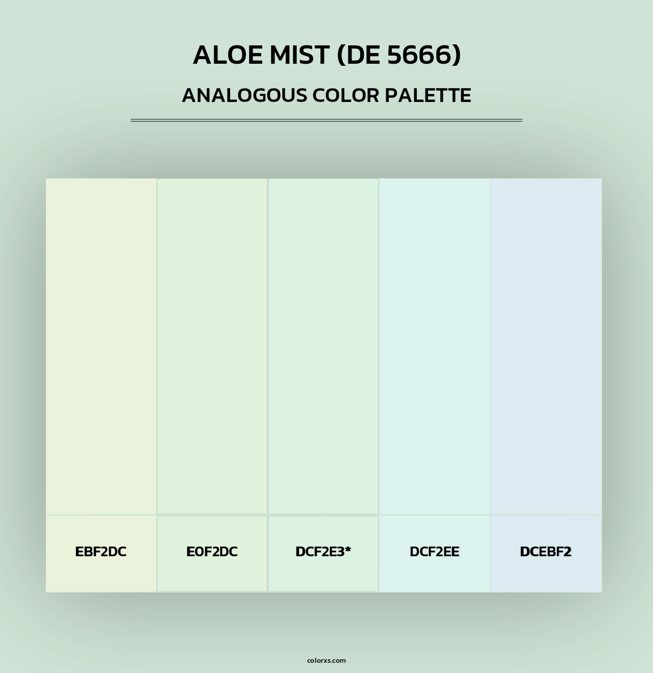 Aloe Mist (DE 5666) - Analogous Color Palette