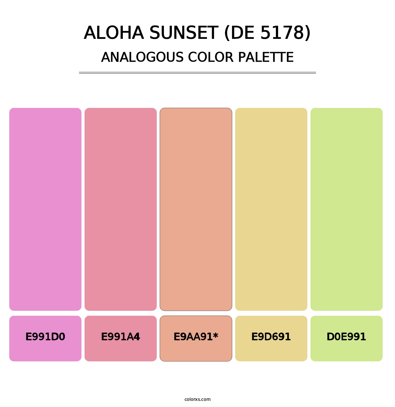 Aloha Sunset (DE 5178) - Analogous Color Palette