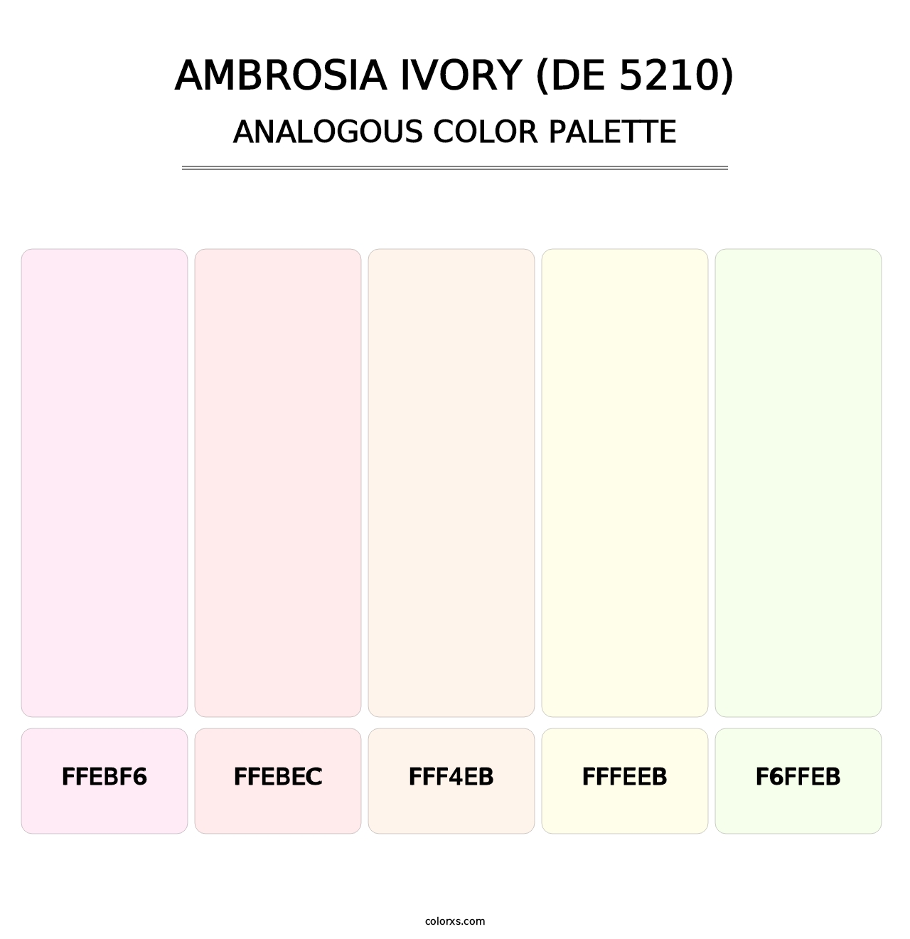 Ambrosia Ivory (DE 5210) - Analogous Color Palette