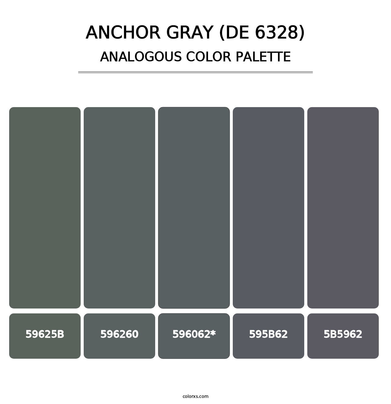 Anchor Gray (DE 6328) - Analogous Color Palette