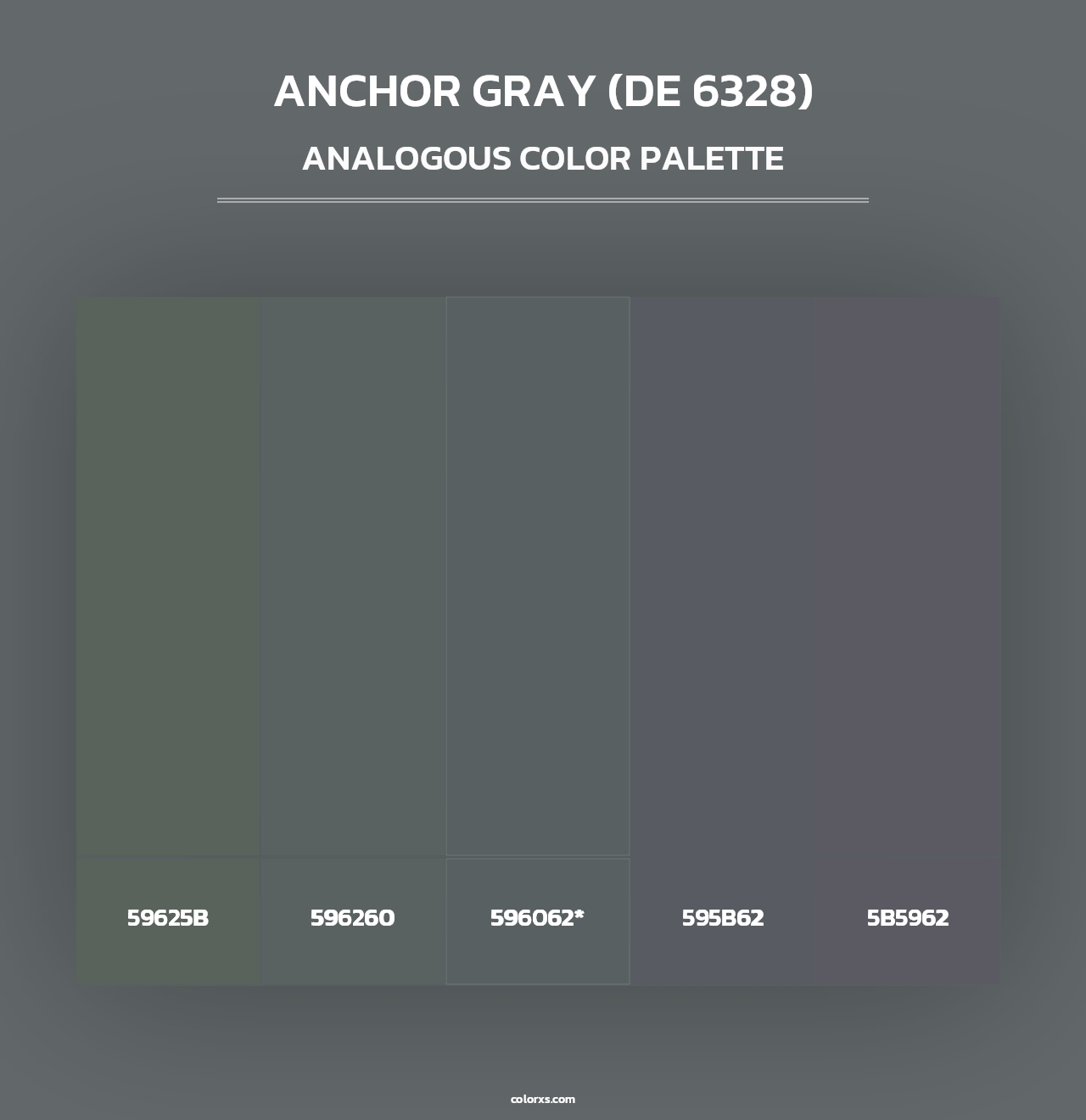 Anchor Gray (DE 6328) - Analogous Color Palette