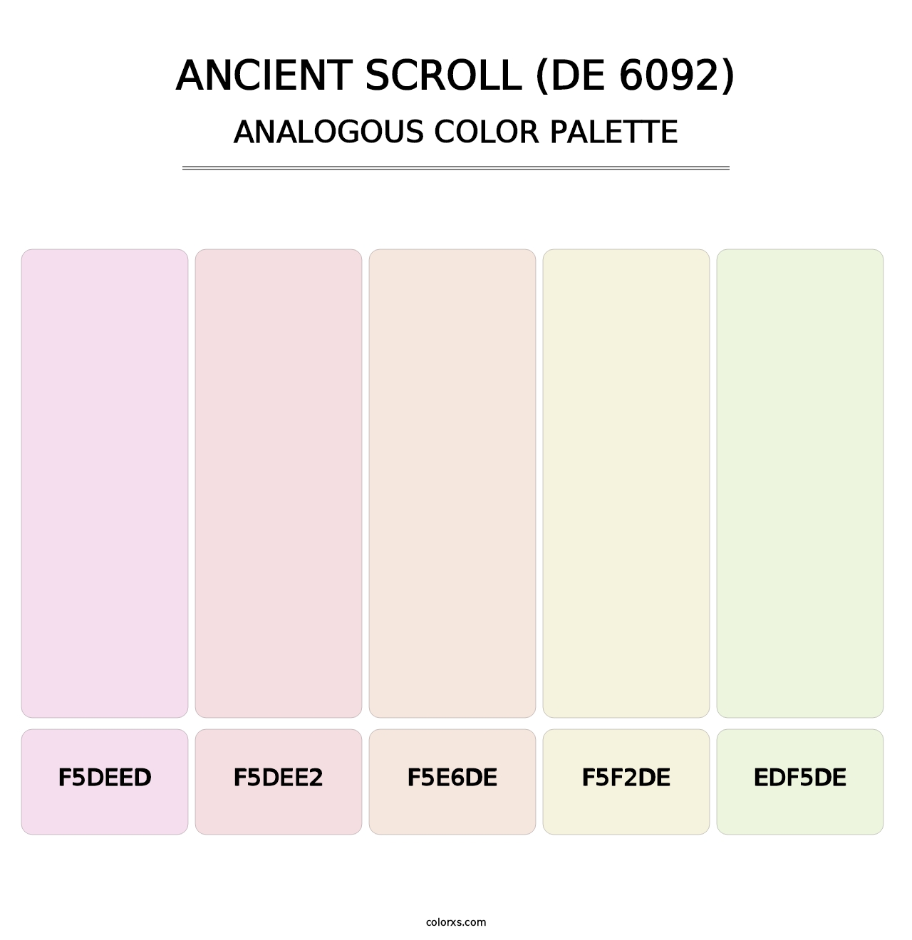 Ancient Scroll (DE 6092) - Analogous Color Palette