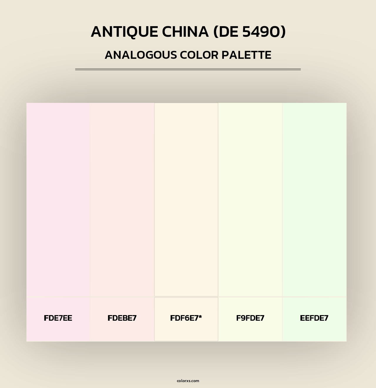 Antique China (DE 5490) - Analogous Color Palette