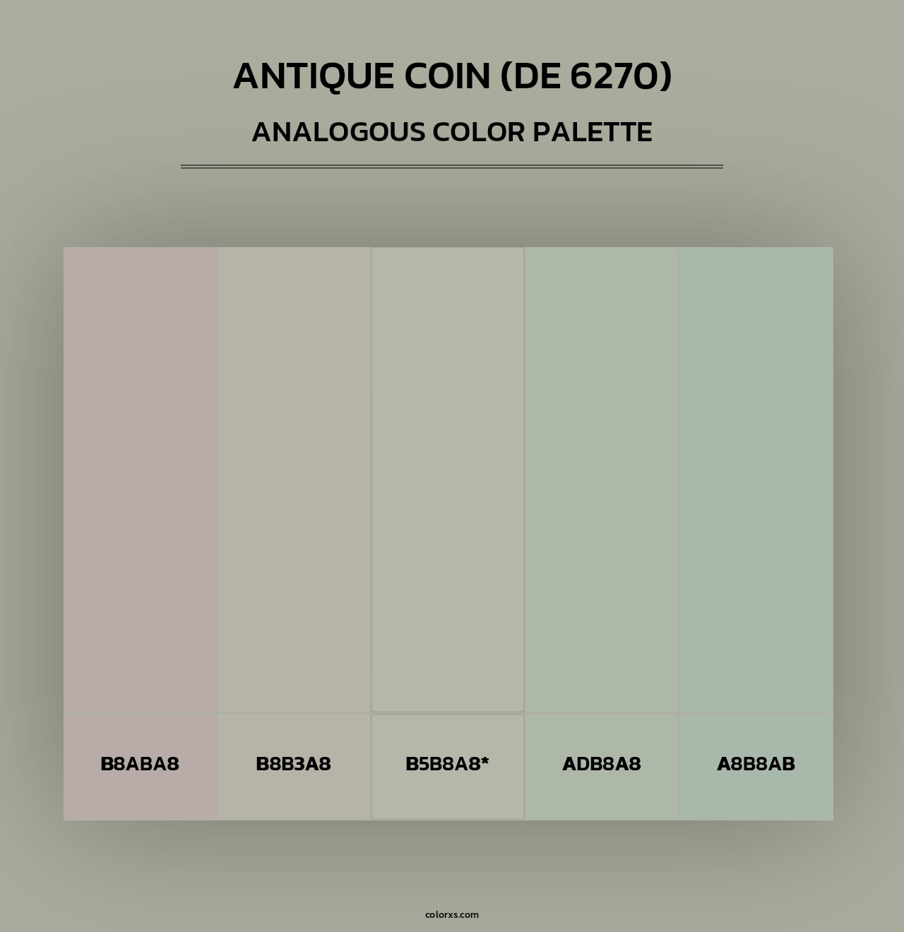 Antique Coin (DE 6270) - Analogous Color Palette