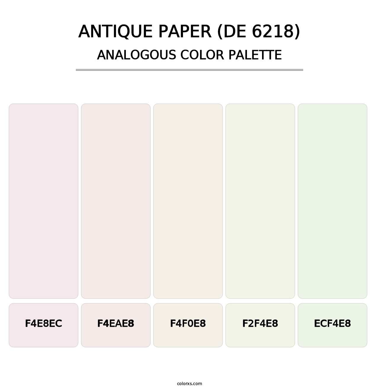 Antique Paper (DE 6218) - Analogous Color Palette