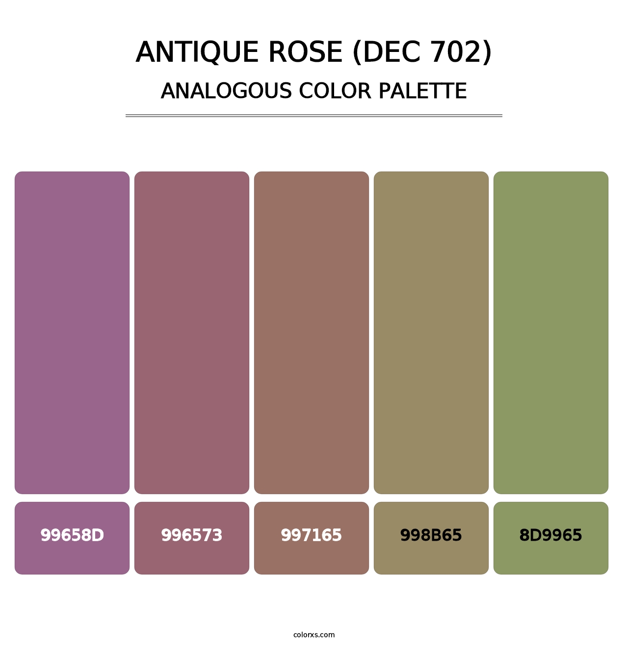 Antique Rose (DEC 702) - Analogous Color Palette