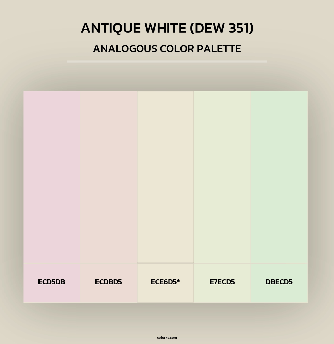 Antique White (DEW 351) - Analogous Color Palette
