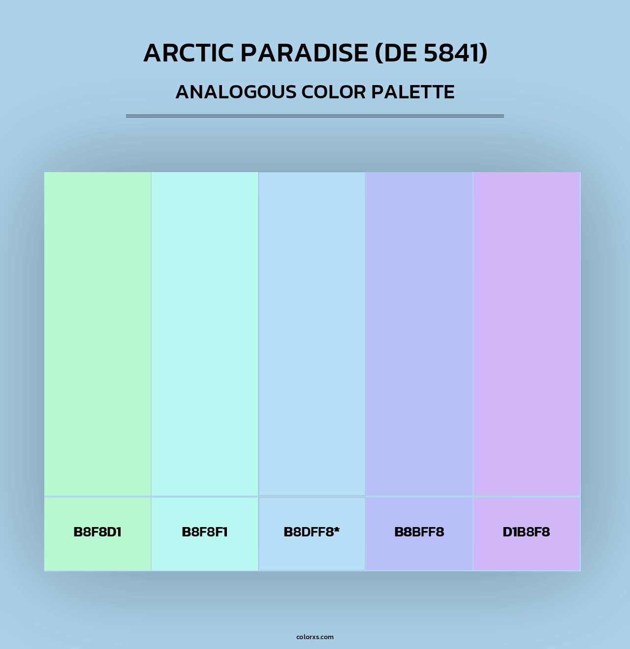 Arctic Paradise (DE 5841) - Analogous Color Palette