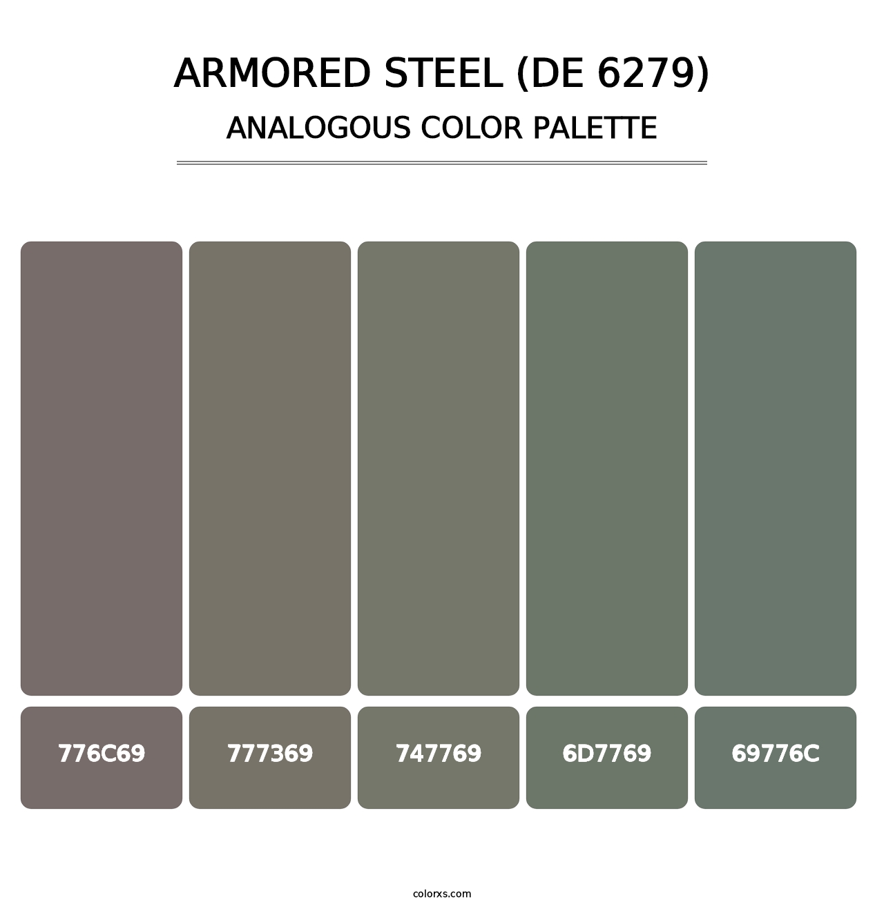 Armored Steel (DE 6279) - Analogous Color Palette