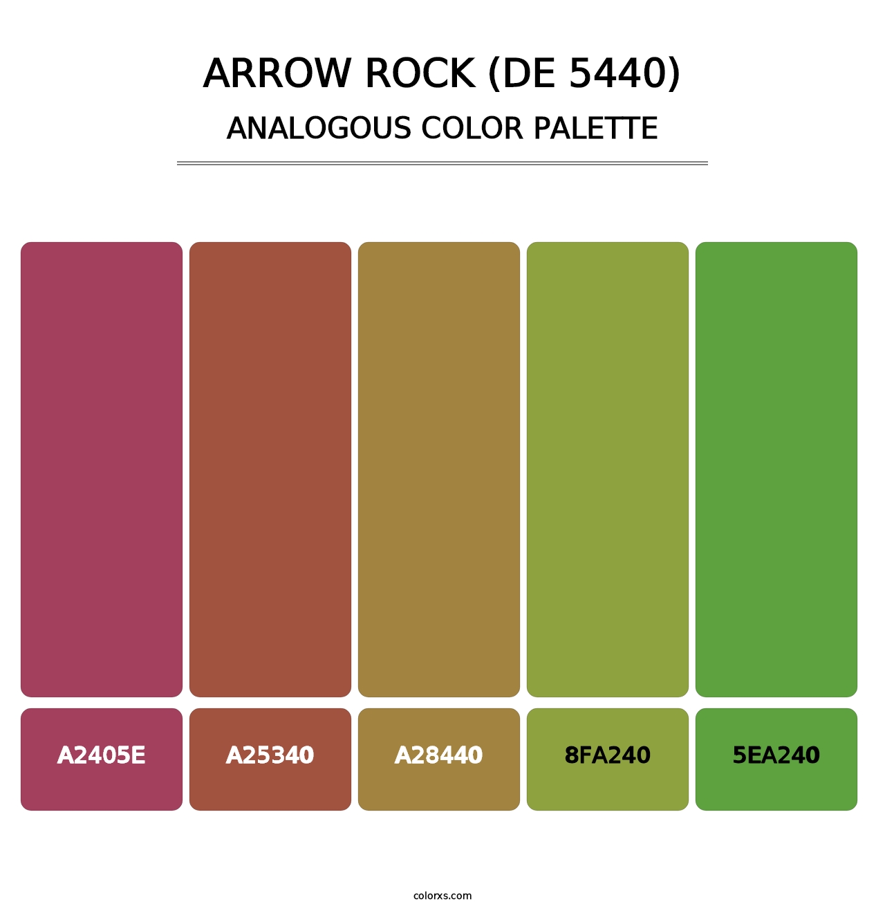 Arrow Rock (DE 5440) - Analogous Color Palette