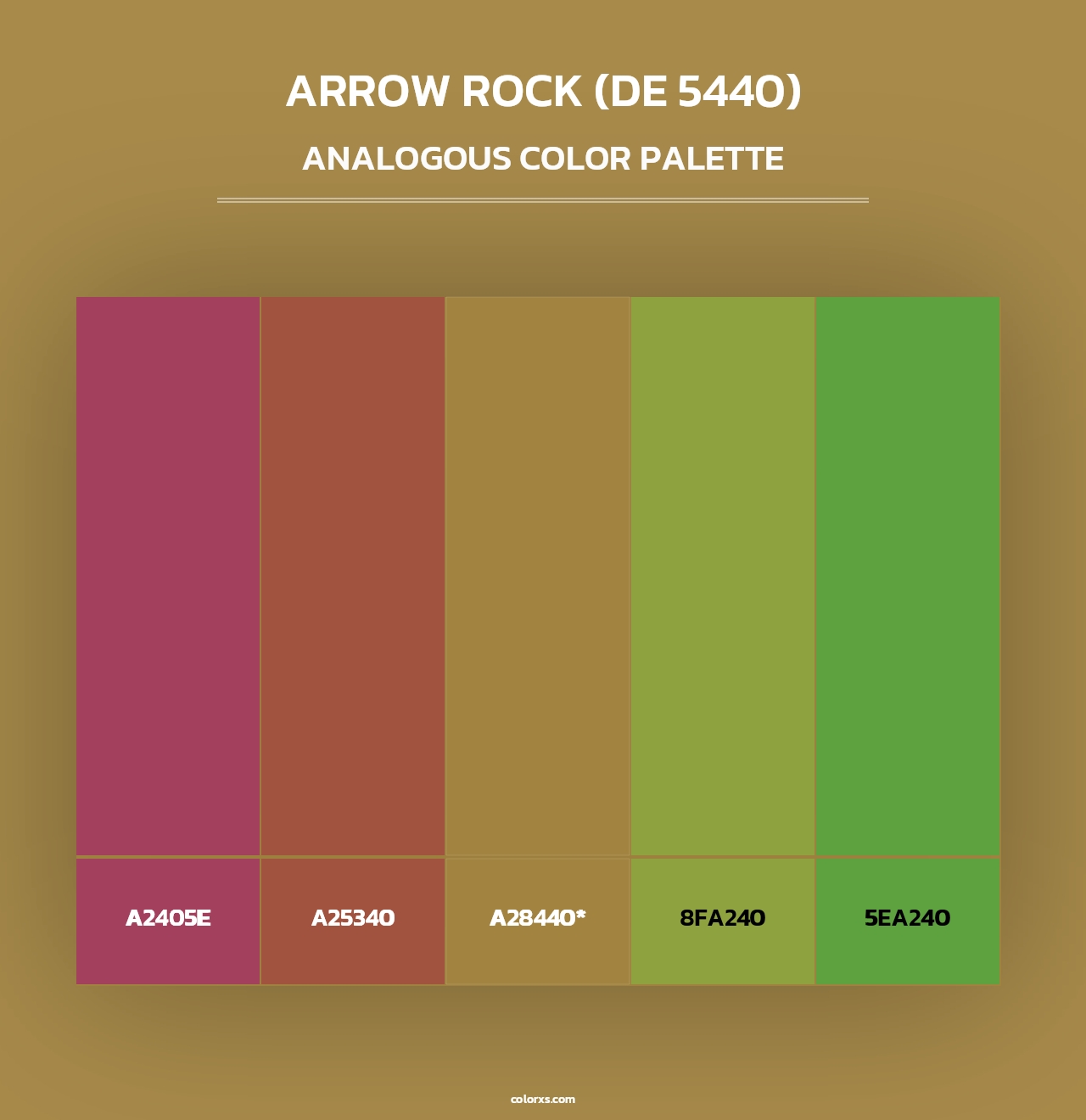 Arrow Rock (DE 5440) - Analogous Color Palette