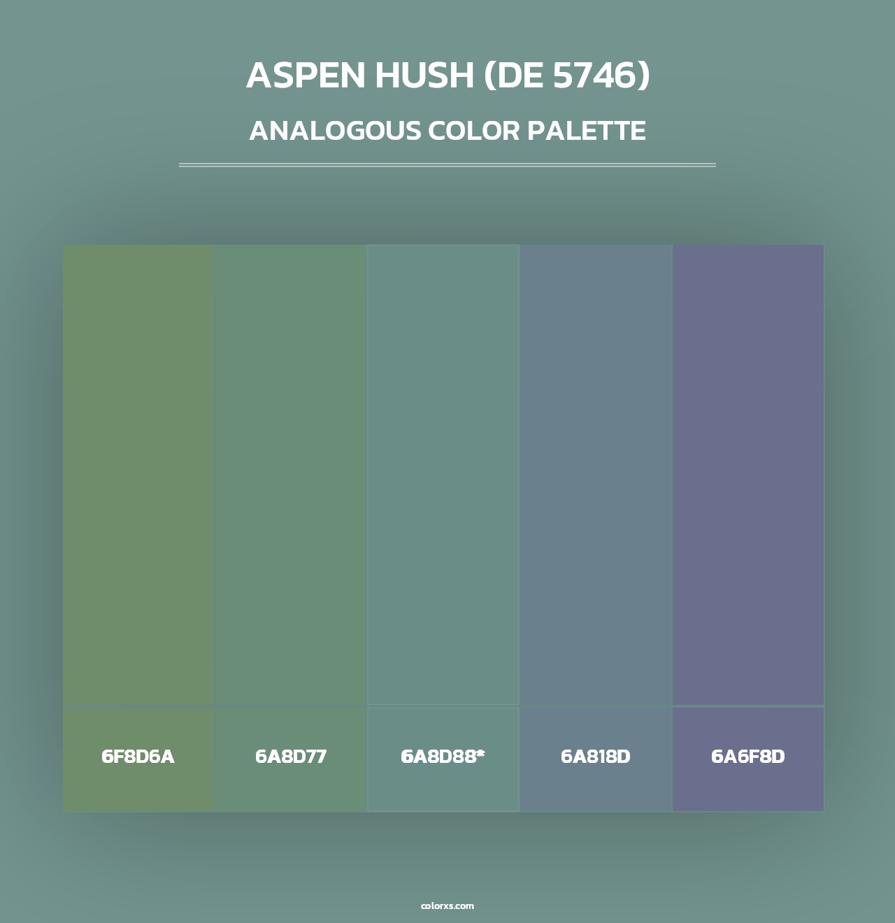 Aspen Hush (DE 5746) - Analogous Color Palette