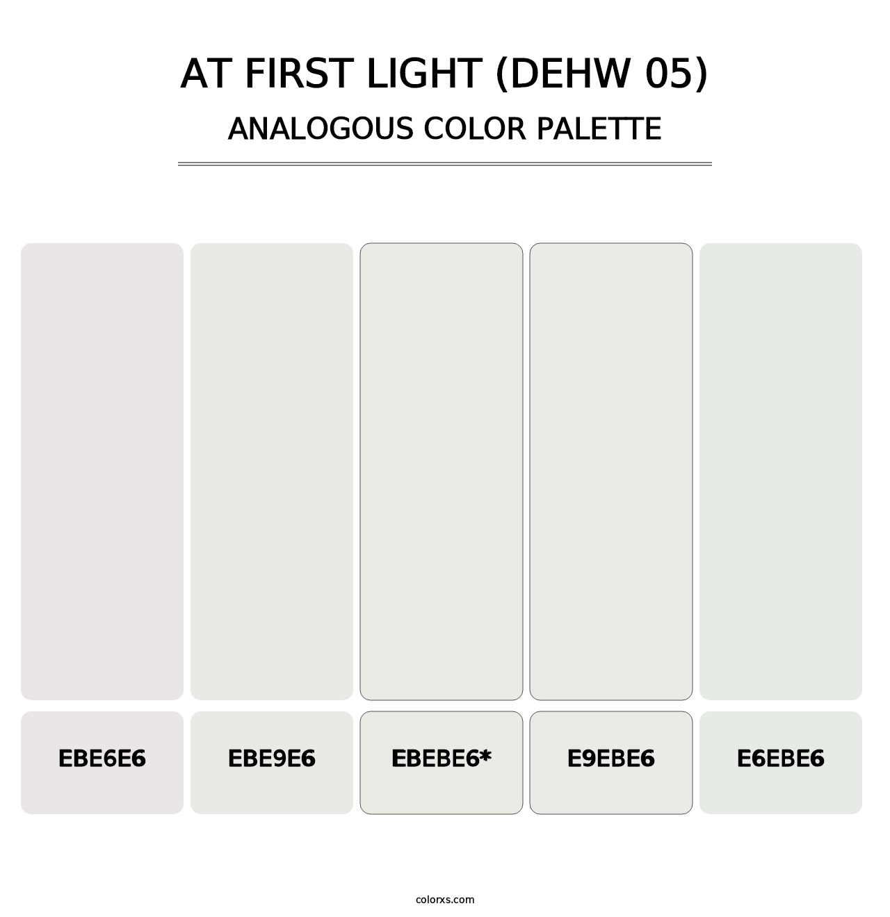 At First Light (DEHW 05) - Analogous Color Palette