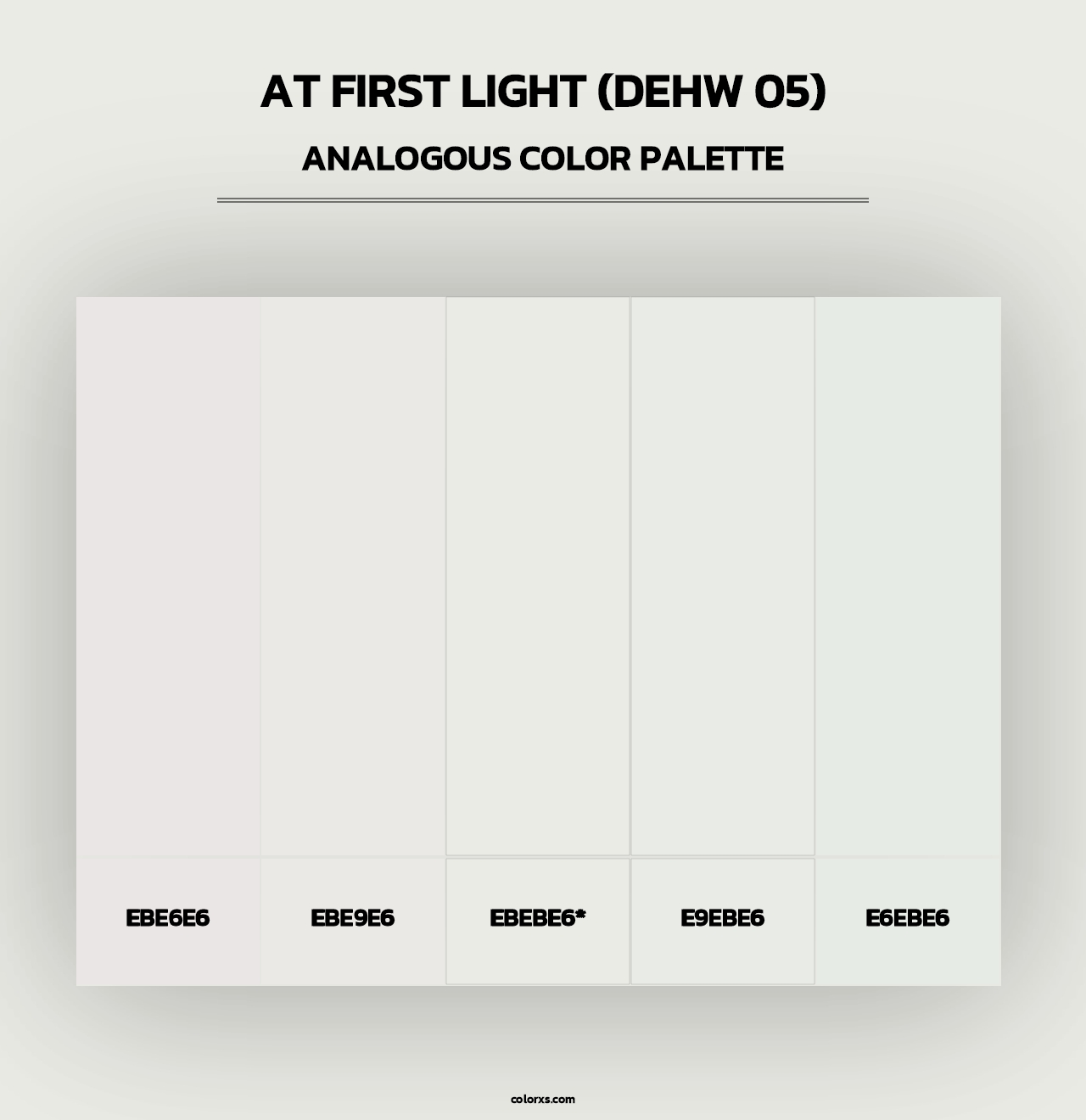 At First Light (DEHW 05) - Analogous Color Palette