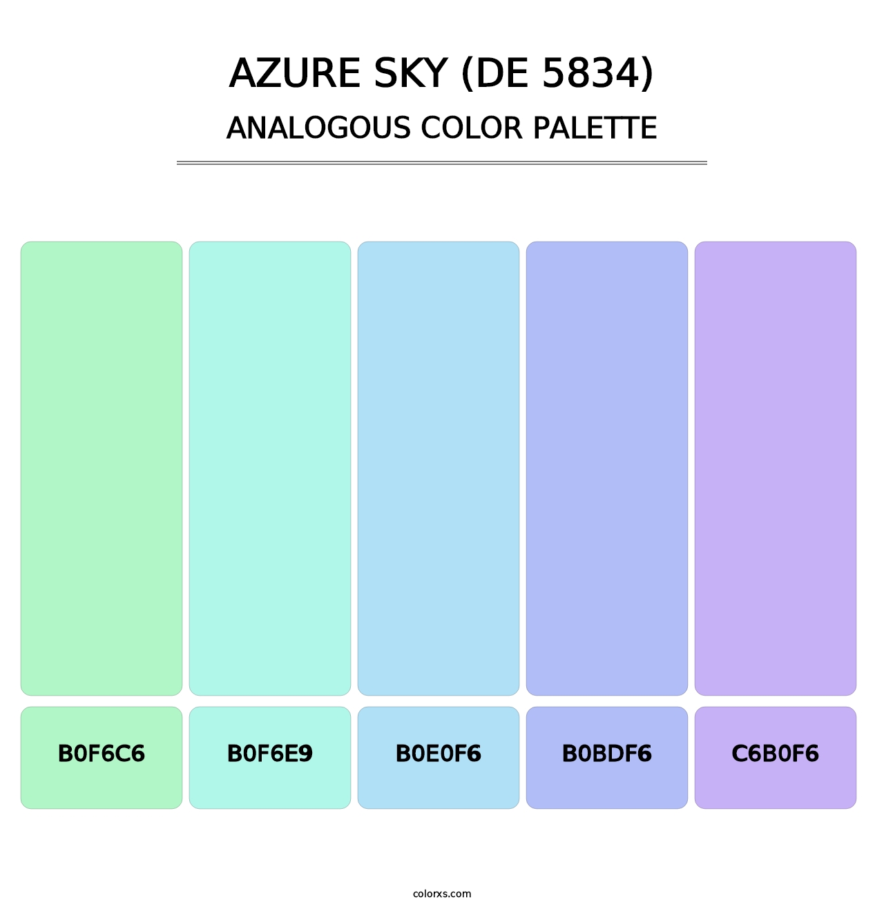 Azure Sky (DE 5834) - Analogous Color Palette