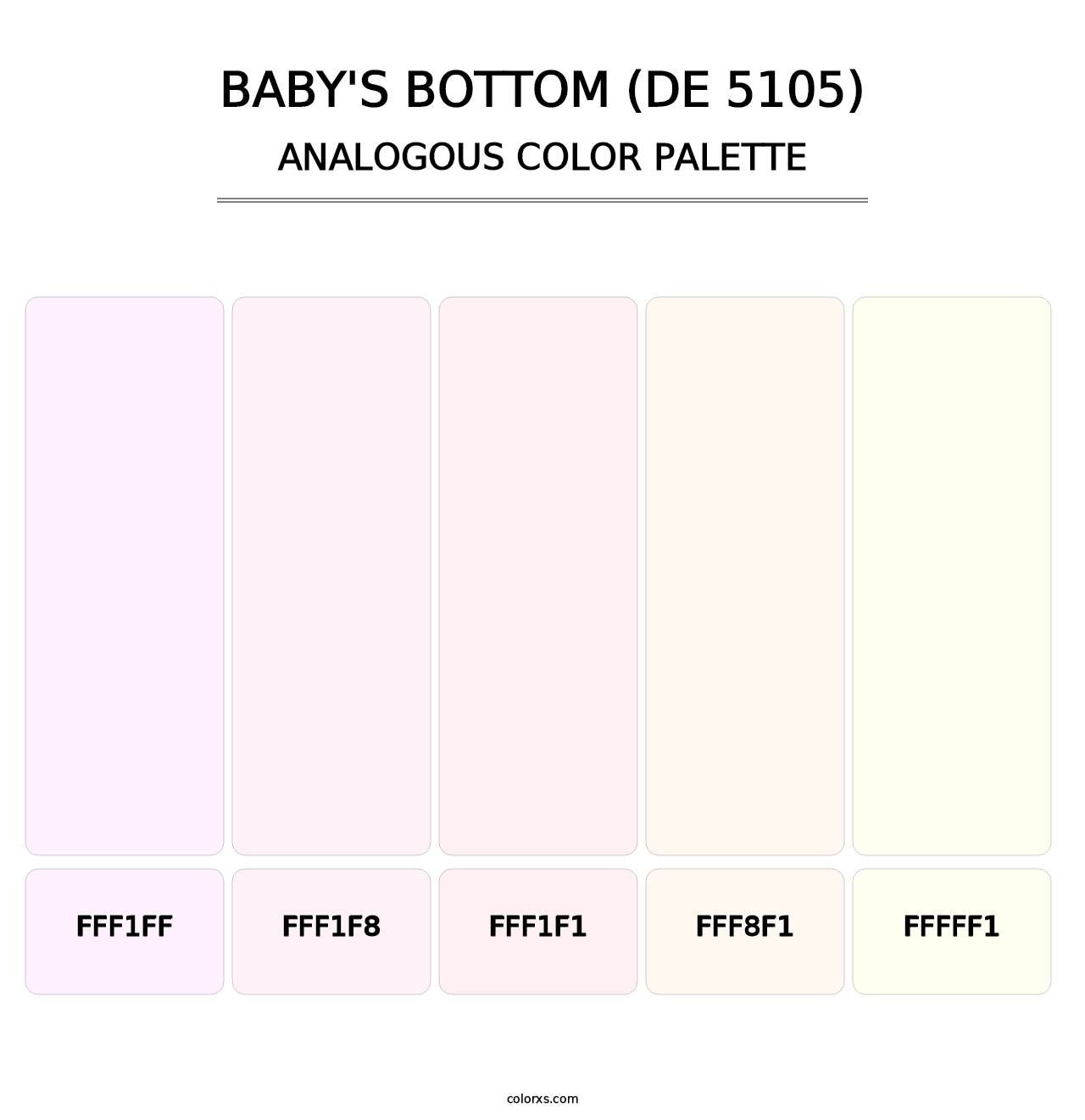 Baby's Bottom (DE 5105) - Analogous Color Palette
