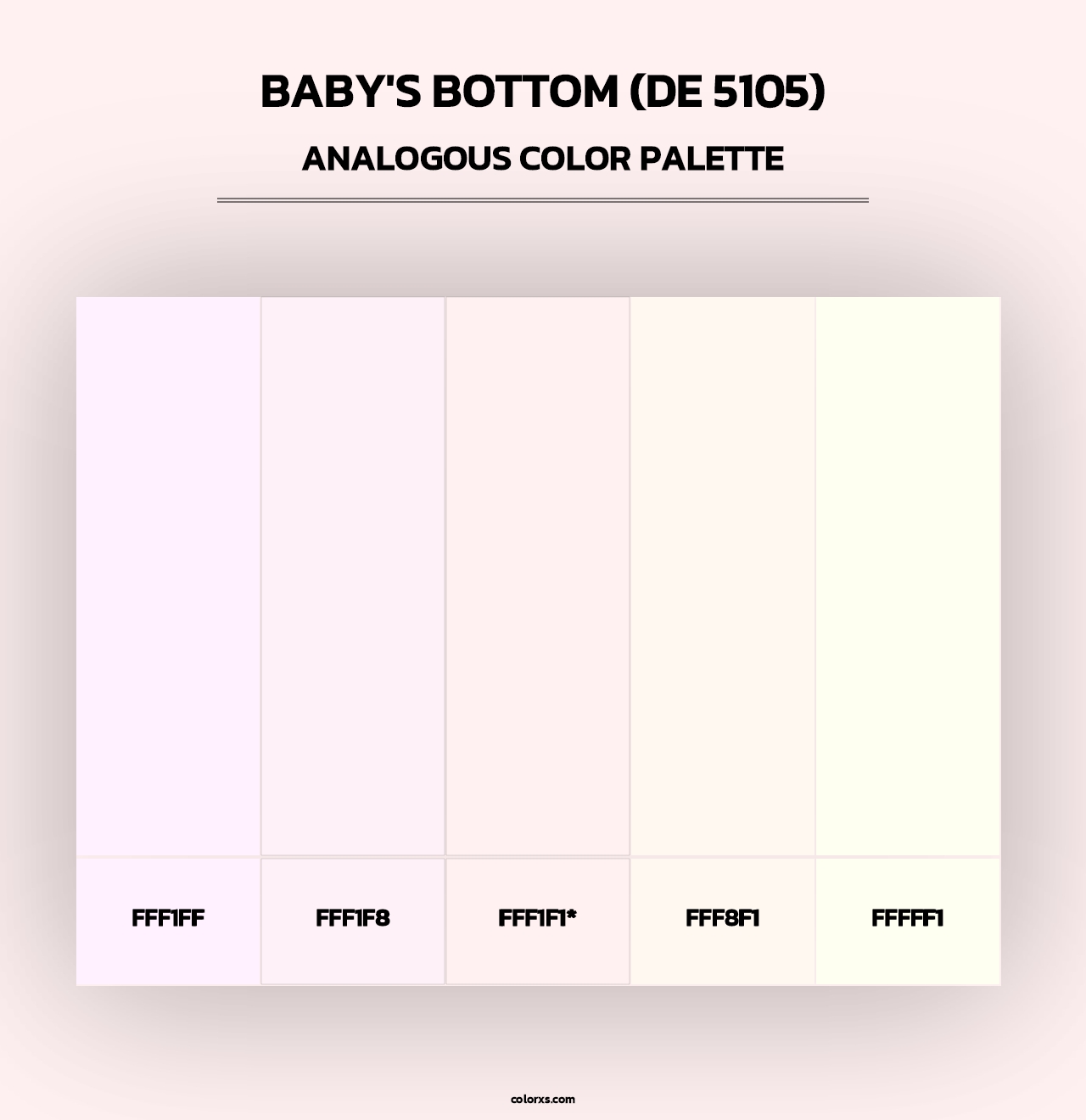 Baby's Bottom (DE 5105) - Analogous Color Palette