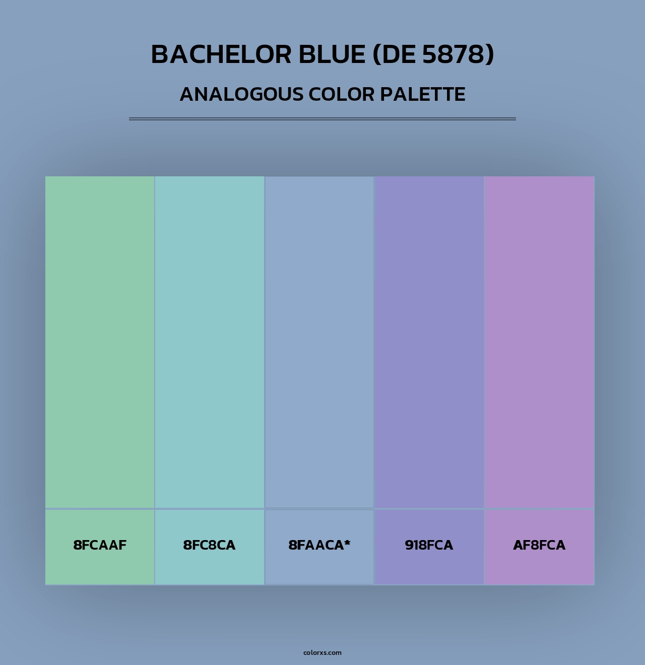 Bachelor Blue (DE 5878) - Analogous Color Palette