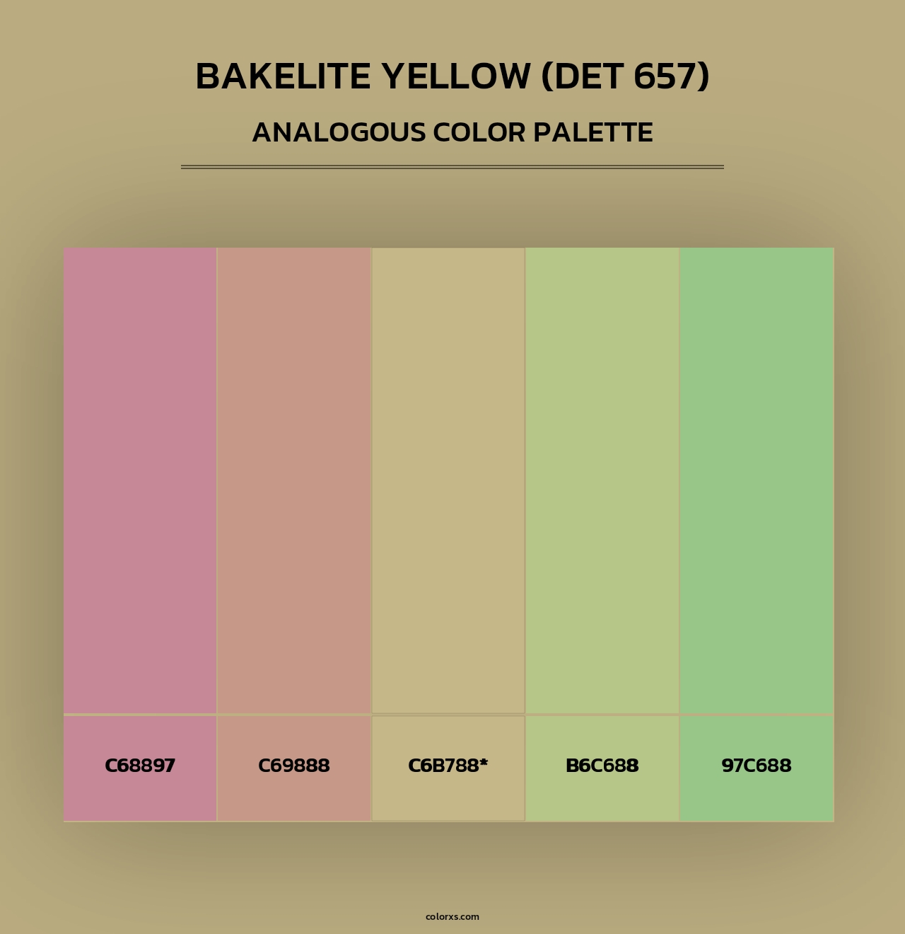 Bakelite Yellow (DET 657) - Analogous Color Palette
